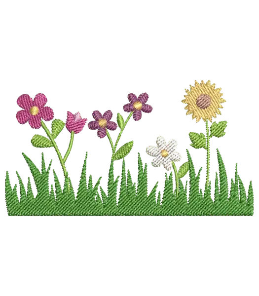 Matriz de Bordado Barrado Floral
